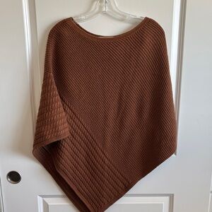 J. Jill Chocolate Brown Knit Poncho
